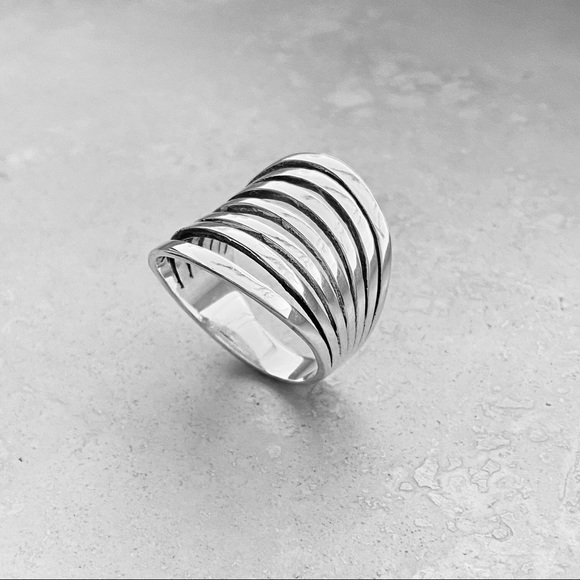 Sterling Silver Statement Ring, Boho Ring, Silver Ring - Picture 5 of 9